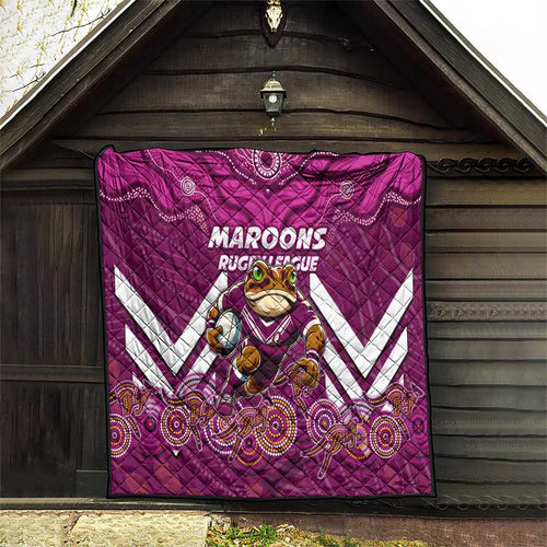 Custom Maroons Cane Toad Quilt Queensland Rugby