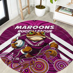 Custom Maroons Cane Toad Round Carpet Queensland Rugby