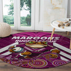 Custom Maroons Cane Toad Round Carpet Queensland Rugby