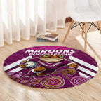 Custom Maroons Cane Toad Round Carpet Queensland Rugby
