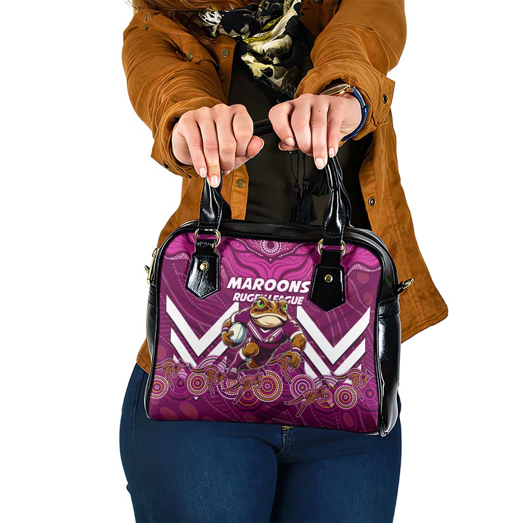 Custom Maroons Cane Toad Shoulder Handbag Queensland Rugby