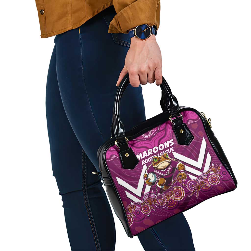 Custom Maroons Cane Toad Shoulder Handbag Queensland Rugby