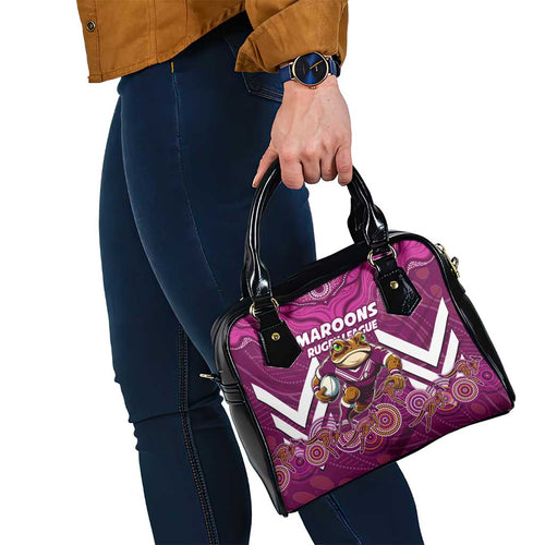 Custom Maroons Cane Toad Shoulder Handbag Queensland Rugby
