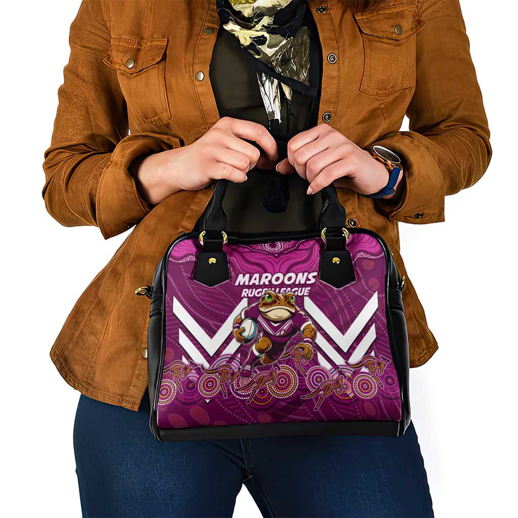 Custom Maroons Cane Toad Shoulder Handbag Queensland Rugby