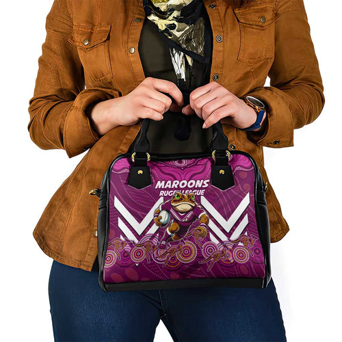 Custom Maroons Cane Toad Shoulder Handbag Queensland Rugby