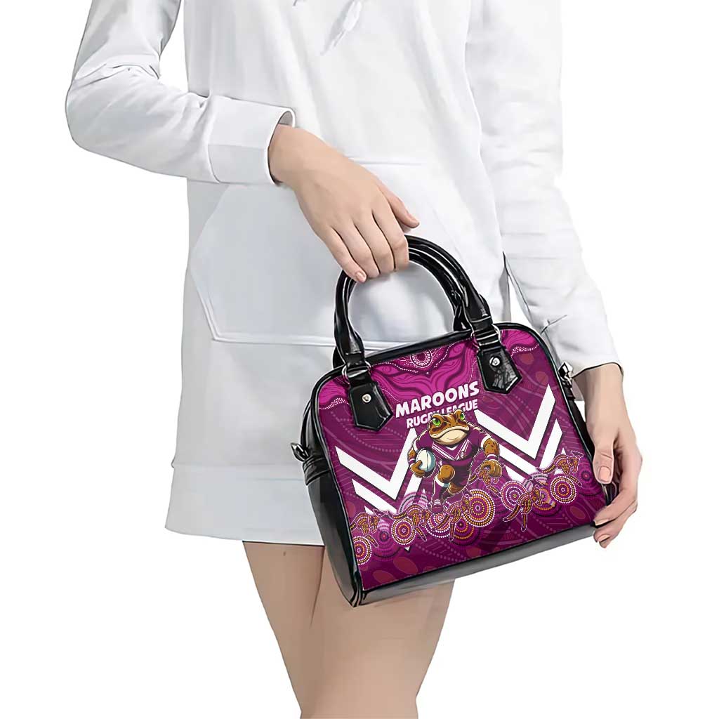 Custom Maroons Cane Toad Shoulder Handbag Queensland Rugby