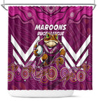 Custom Maroons Cane Toad Shower Curtain Queensland Rugby