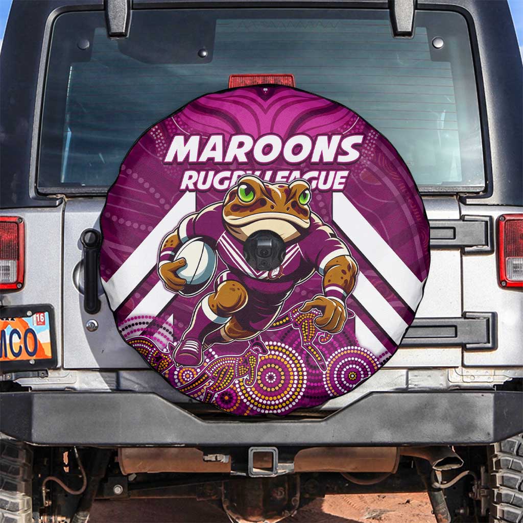 Custom Maroons Cane Toad Spare Tire Cover Queensland Rugby