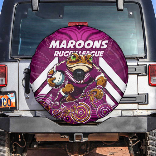 Custom Maroons Cane Toad Spare Tire Cover Queensland Rugby