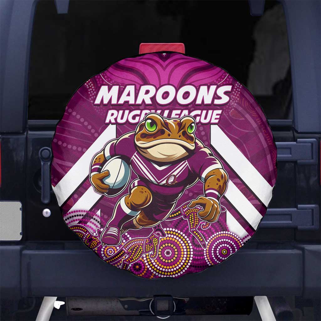 Custom Maroons Cane Toad Spare Tire Cover Queensland Rugby