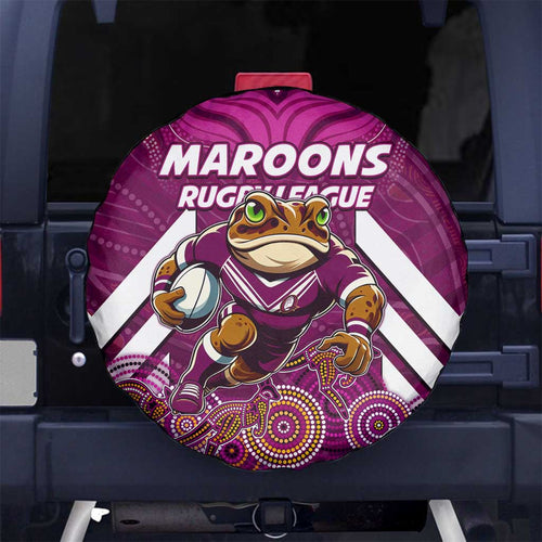Custom Maroons Cane Toad Spare Tire Cover Queensland Rugby