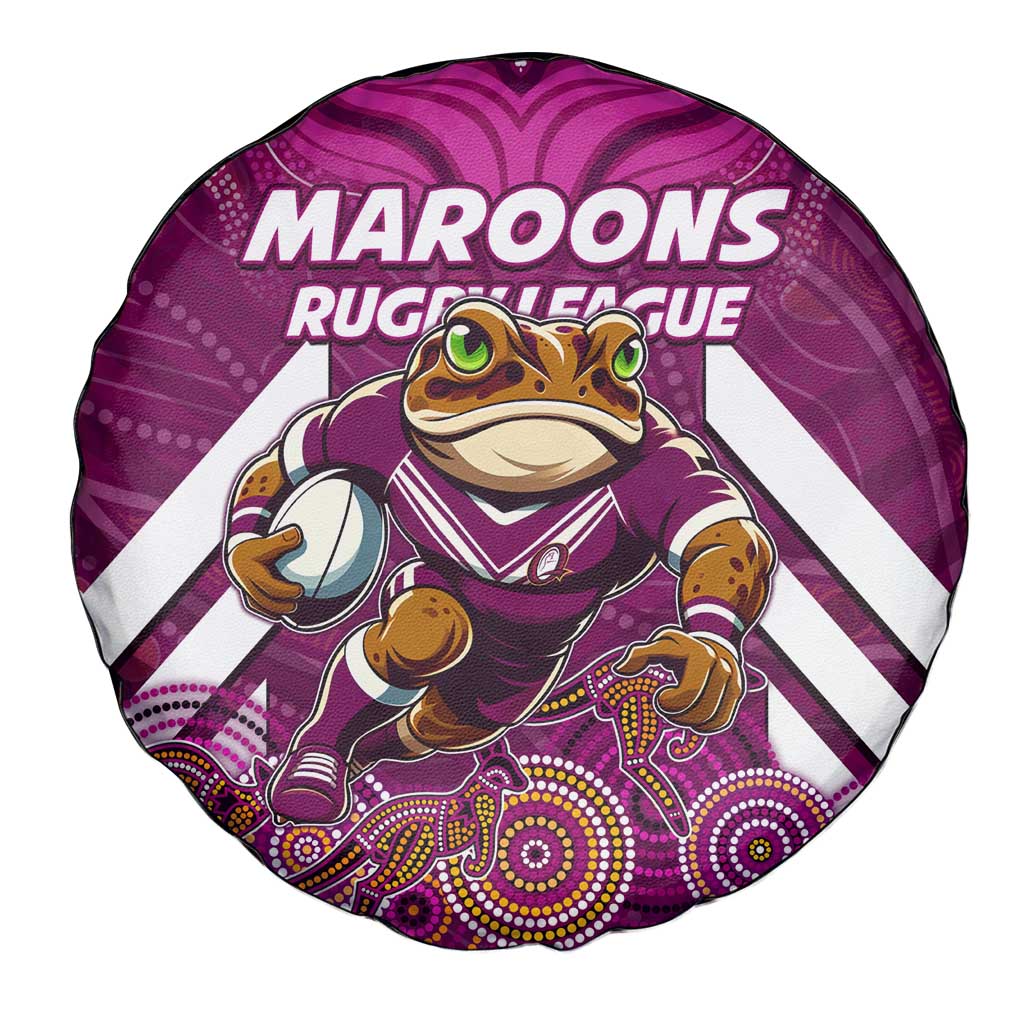 Custom Maroons Cane Toad Spare Tire Cover Queensland Rugby