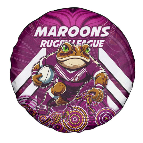 Custom Maroons Cane Toad Spare Tire Cover Queensland Rugby