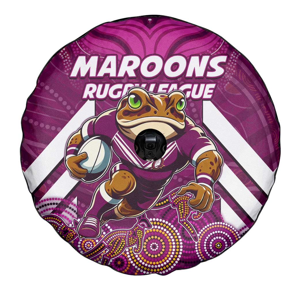 Custom Maroons Cane Toad Spare Tire Cover Queensland Rugby