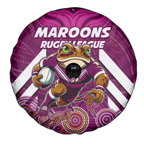 Custom Maroons Cane Toad Spare Tire Cover Queensland Rugby