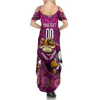 Custom Maroons Cane Toad Summer Maxi Dress Queensland Rugby