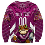 Custom Maroons Cane Toad Sweatshirt Queensland Rugby