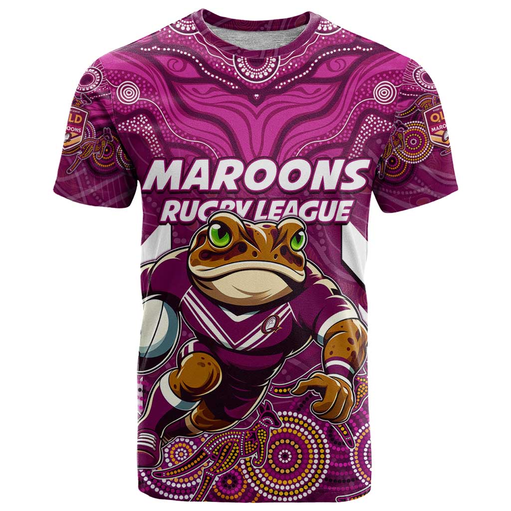Custom Maroons Cane Toad T Shirt Queensland Rugby