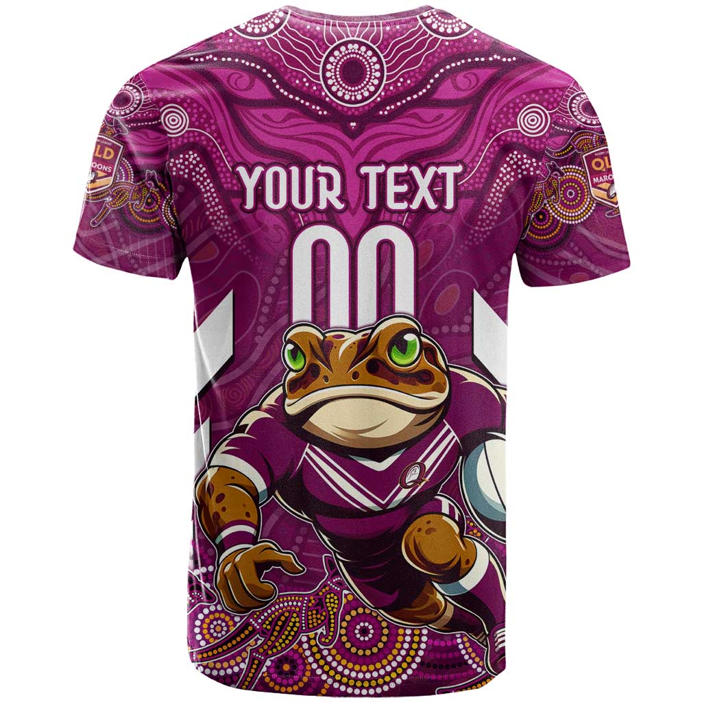 Custom Maroons Cane Toad T Shirt Queensland Rugby