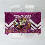 Custom Maroons Cane Toad Tablecloth Queensland Rugby