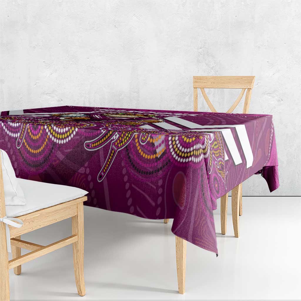 Custom Maroons Cane Toad Tablecloth Queensland Rugby