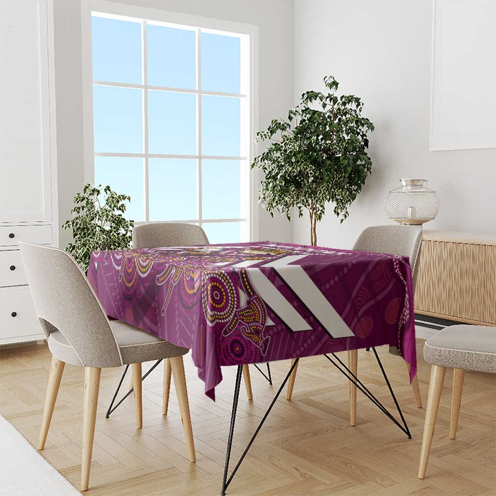 Custom Maroons Cane Toad Tablecloth Queensland Rugby