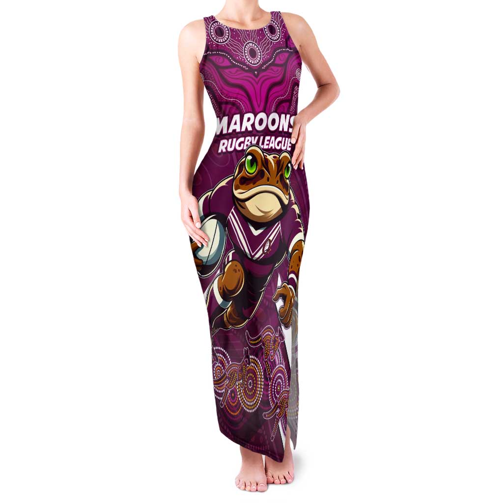 Custom Maroons Cane Toad Tank Maxi Dress Queensland Rugby
