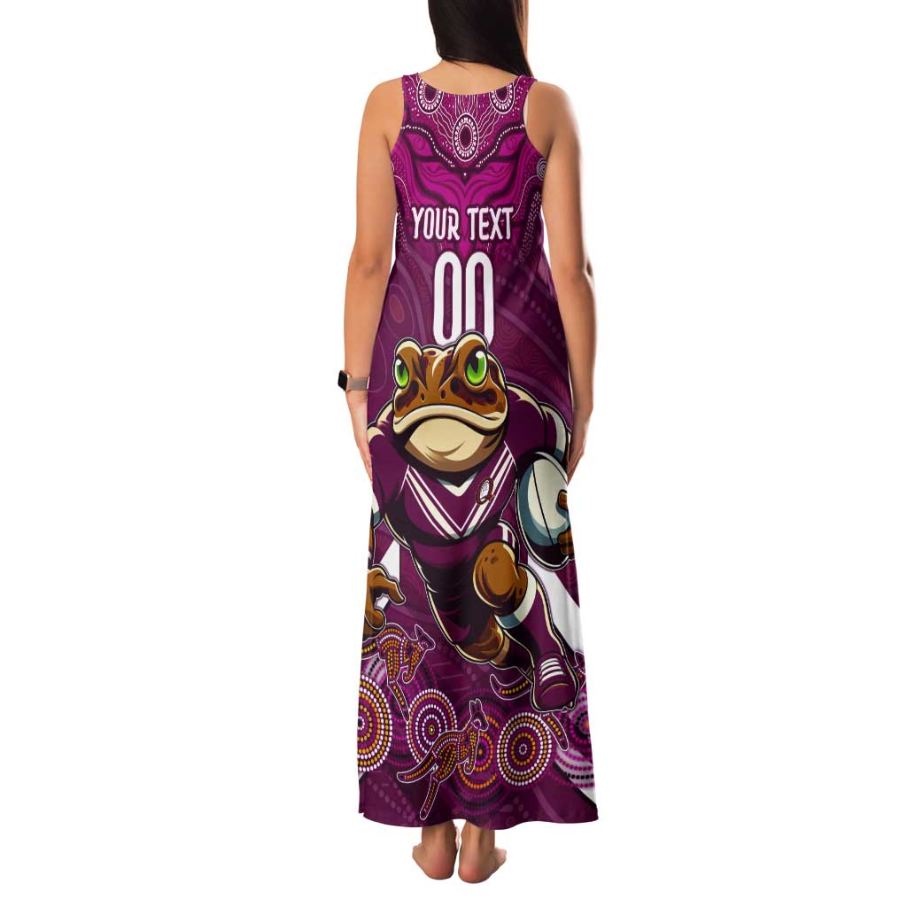 Custom Maroons Cane Toad Tank Maxi Dress Queensland Rugby