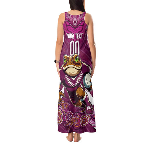 Custom Maroons Cane Toad Tank Maxi Dress Queensland Rugby