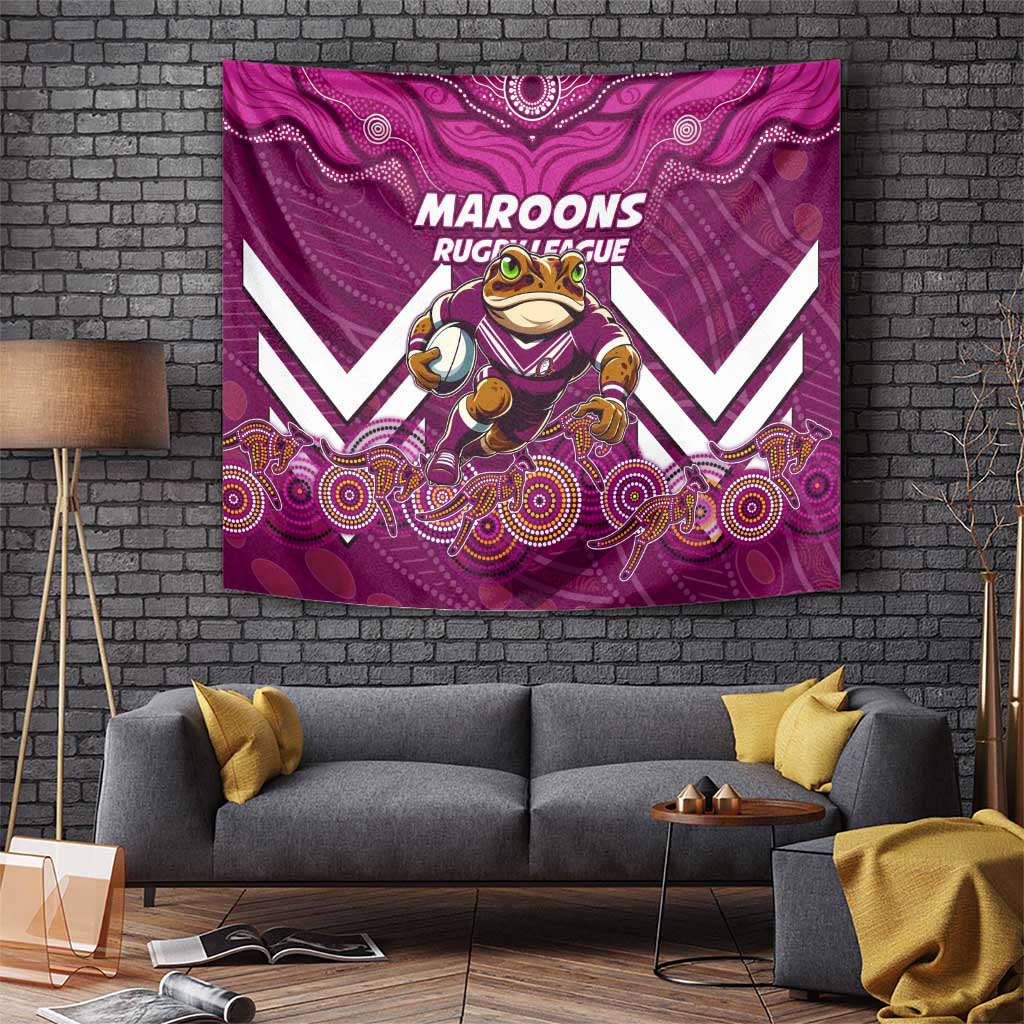 Custom Maroons Cane Toad Tapestry Queensland Rugby