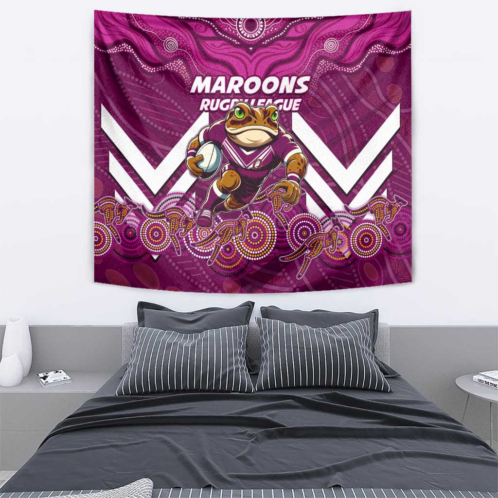 Custom Maroons Cane Toad Tapestry Queensland Rugby