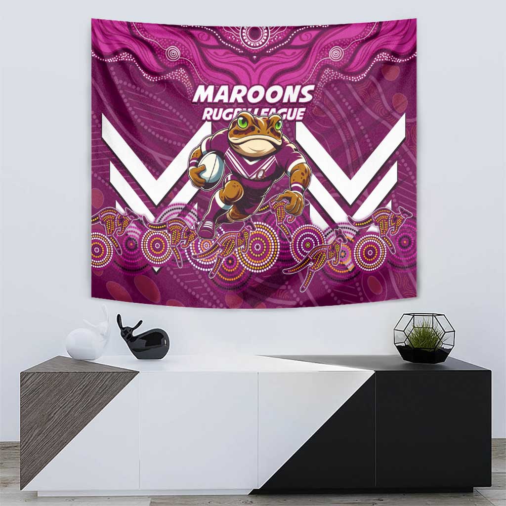 Custom Maroons Cane Toad Tapestry Queensland Rugby