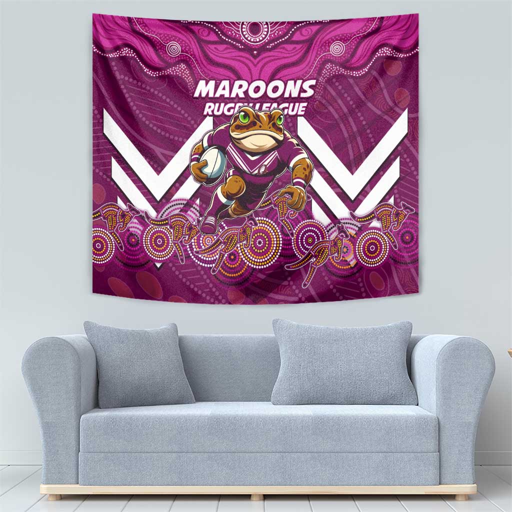 Custom Maroons Cane Toad Tapestry Queensland Rugby