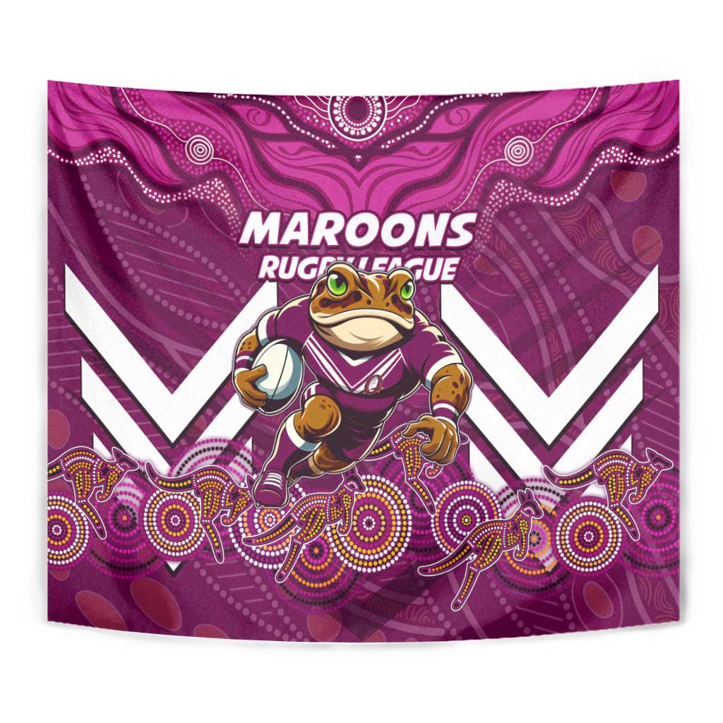Custom Maroons Cane Toad Tapestry Queensland Rugby