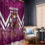 Custom Maroons Cane Toad Window Curtain Queensland Rugby