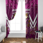 Custom Maroons Cane Toad Window Curtain Queensland Rugby