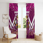 Custom Maroons Cane Toad Window Curtain Queensland Rugby