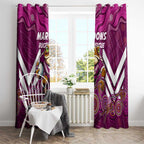 Custom Maroons Cane Toad Window Curtain Queensland Rugby