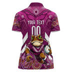 Custom Maroons Cane Toad Women Polo Shirt Queensland Rugby