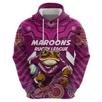Custom Maroons Cane Toad Zip Hoodie Queensland Rugby