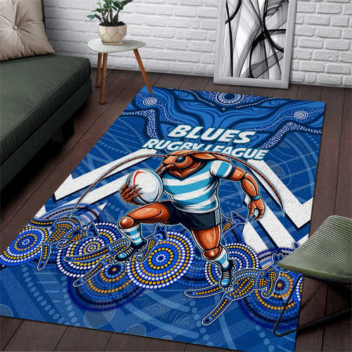 Custom Blues Cockroaches Area Rug New South Wales Rugby