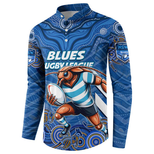 Custom Blues Cockroaches Button Sweatshirt New South Wales Rugby