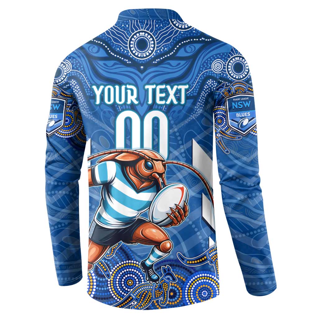 Custom Blues Cockroaches Button Sweatshirt New South Wales Rugby