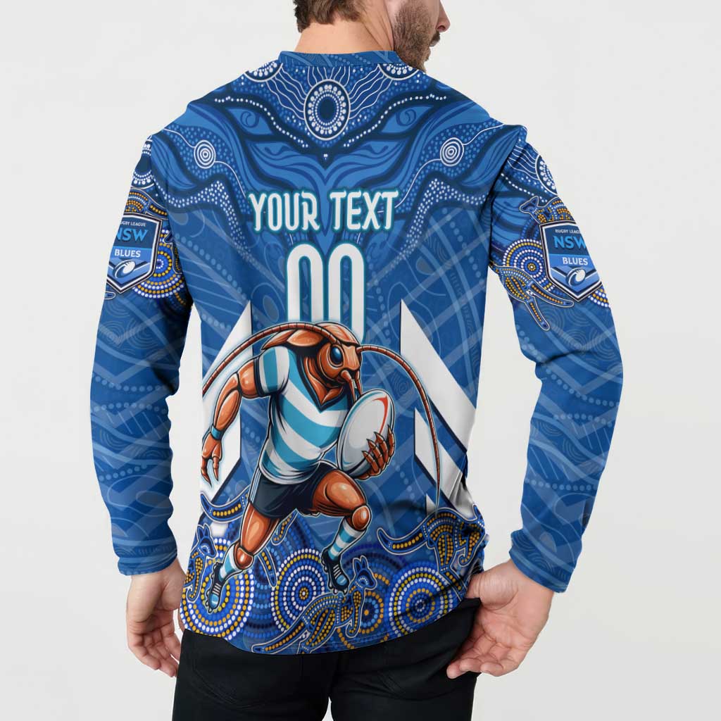 Custom Blues Cockroaches Button Sweatshirt New South Wales Rugby
