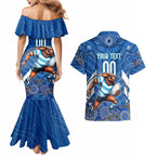 Custom Blues Cockroaches Couples Matching Mermaid Dress and Hawaiian Shirt New South Wales Rugby