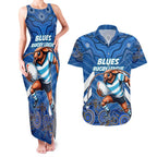 Custom Blues Cockroaches Couples Matching Tank Maxi Dress and Hawaiian Shirt New South Wales Rugby