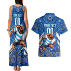 Custom Blues Cockroaches Couples Matching Tank Maxi Dress and Hawaiian Shirt New South Wales Rugby