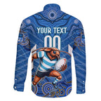 Custom Blues Cockroaches Family Matching Long Sleeve Bodycon Dress and Hawaiian Shirt New South Wales Rugby