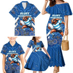 Custom Blues Cockroaches Family Matching Mermaid Dress and Hawaiian Shirt New South Wales Rugby
