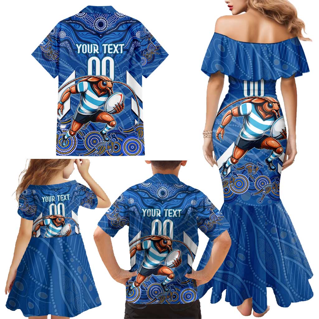 Custom Blues Cockroaches Family Matching Mermaid Dress and Hawaiian Shirt New South Wales Rugby